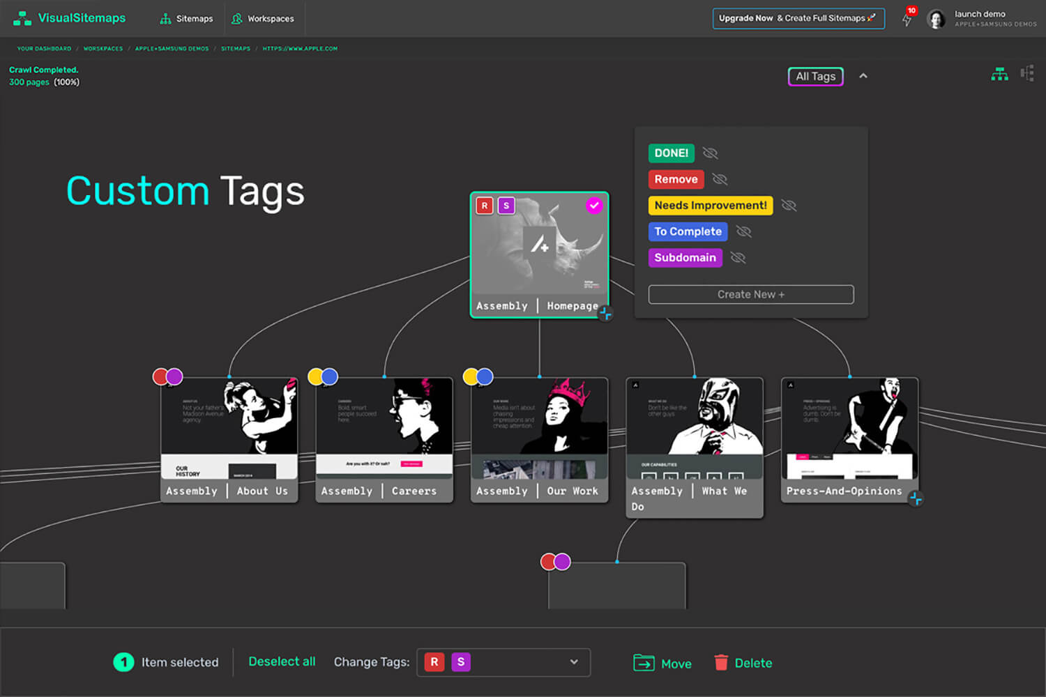 Custom Tagging for Sitemaps